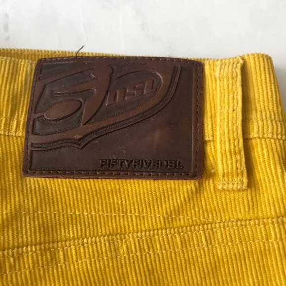 Men’s DIESEL 55DSL Pyrons Slim Skinny mustard colour corduroy pants. Size 33. - Picture 13 of 16